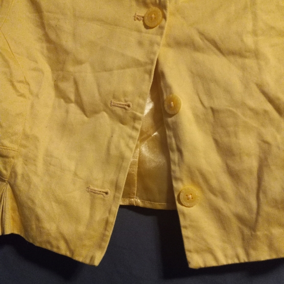 EUC Gymboree Spring Dressy Girls 10/12  Yellow Cropped Jacket - Picture 2 of 8